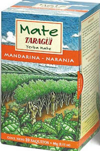 Taragui Yerba Mate Tea bags w/Orange